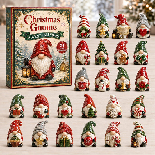 Gnome Advent Calendar 2026 - 24-Day Festive Countdown, Acrylic Charms Blind Box - Gift For Festive Collectors AC0NT007
