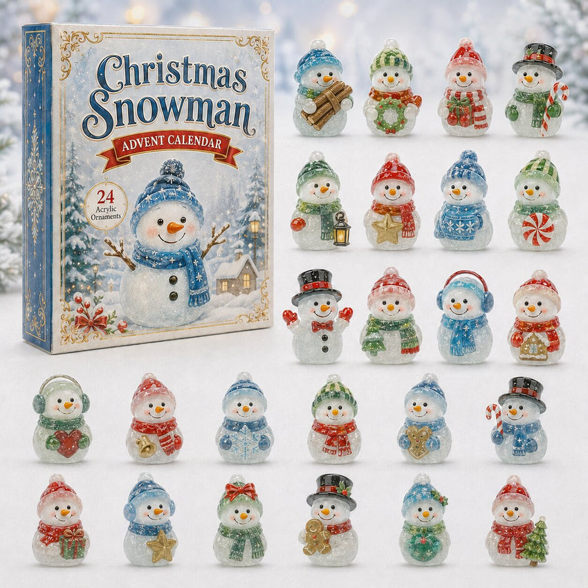 Snowman Advent Calendar 2026 - 24-Day Festive Countdown, Acrylic Charms Blind Box - Gift For Holiday Lovers AC0NT005